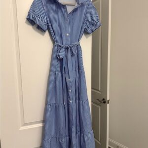 Blue Striped Women's Dress